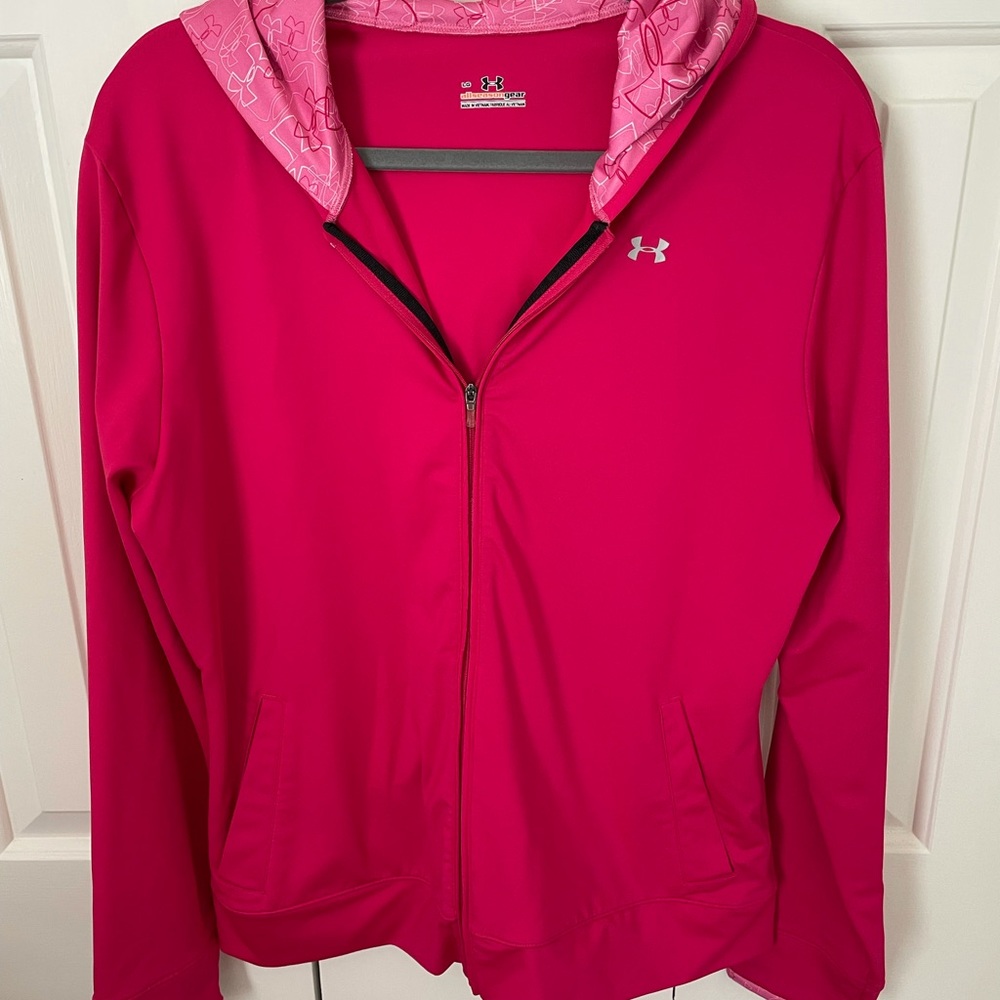 Under Armour, All Season Gear, Light Weight, Full zip, Pink Workout Jacket